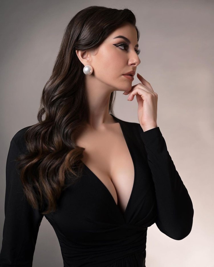 Giorgia Andriani Sets The Temperature Soaring In A Sexy Black Mini Dress, Fans Say, "Black Berry"