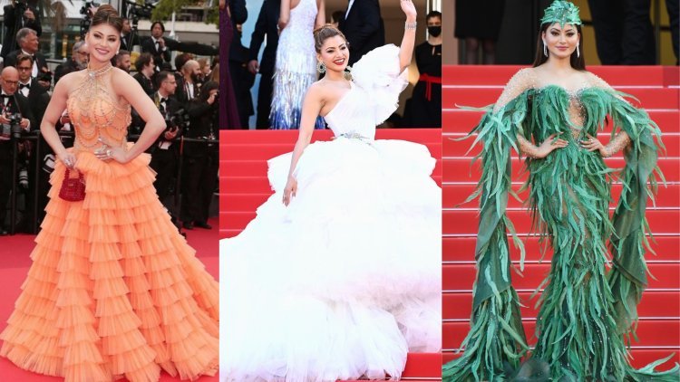 Urvashi Rautela's Triumphant Tricolor Ensembles From Cannes Film Festival Is A Tribute On This 77th Independence Day 2023